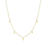 925 Silver Triple Zircon Collarbone Necklace for Wedding