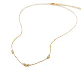 925 Silver Triple Zircon Collarbone Necklace for Wedding