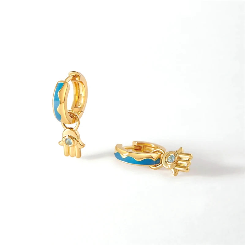 925 Silver Wavy Oil Drop Pendant Earrings