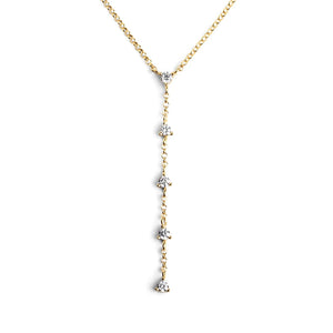 925 Silver Crystal Zircon Tassel Necklace Women Wedding Jewelry