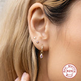925 Silver Punk Drop Earring Shell Conch Star Moon Pendant Earrings