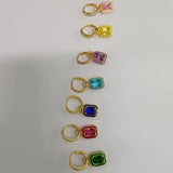 Colorful Oil Dropping Drop Earrings 925 Sterling Silver Enamel Ear Buckle