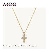 Cross Diamond Necklace 925 Sterling Silver Choker Necklace For Women Jewelry