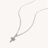 Cross Diamond Necklace 925 Sterling Silver Choker Necklace For Women Jewelry