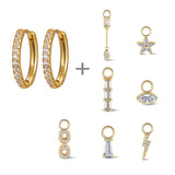 925 Silver Lightning Piercing Earrings CZ Brincos Bijoux Femme