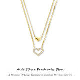Heart Shaped Smooth Face 925 Sterling Silver Necklace