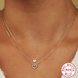 Heart Shaped Smooth Face 925 Sterling Silver Necklace