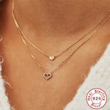 Heart Shaped Smooth Face 925 Sterling Silver Necklace