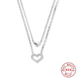 Heart Shaped Smooth Face 925 Sterling Silver Necklace
