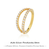 Zirconia Inlaid Cartilage Ear Ring 925 Sterling Silver Huggie Hoop Earrings