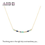 925 Silver Zircon Pendant Necklace Women 18k Clavicle Chain Jewelry