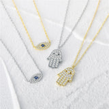 Eye Zircon 925 Silver Choker Necklace Women Jewelry