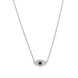 Eye Zircon 925 Silver Choker Necklace Women Jewelry