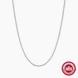925 Sterling Silver Box Chain Necklace 18K Plated Choker