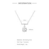 Geometric Crystal Wedding Pendant Necklace 925 Sterling Silver