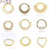 925 Silver Nose Piercing Stud with Geometric Diamond, Round Design for Women