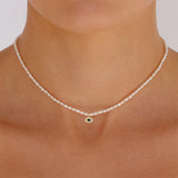 925 Sterling Silver Pearl Choker Necklace for Women