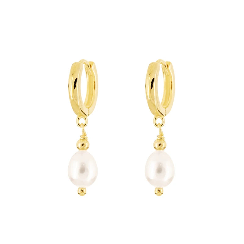 925 Sterling Silver Pearl Dangle Earrings for Women