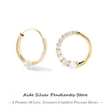 Mimi 8mm 18K Plated Nose Pierced 925 Sterling Silver Nose Rings