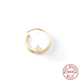 Mimi 8mm 18K Plated Nose Pierced 925 Sterling Silver Nose Rings