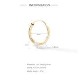 Mimi 8mm 18K Plated Nose Pierced 925 Sterling Silver Nose Rings