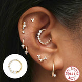 Mimi 8mm 18K Plated Nose Pierced 925 Sterling Silver Nose Rings