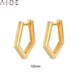 Minimalism 925 Silver Heart Pin Hoop Earrings Crystal Jewelry