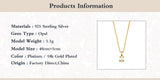 Four-Claw Opal Women's Necklace S925 Sterling Silver Thin Clavicle Necklaces