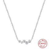 Minimalist Zircon Clavicle Necklace 925 Sterling Silver Chain Necklaces