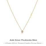 Minimalist Star Lightning Thin Chain Necklace 925 Sterling Silver
