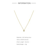 Minimalist Star Lightning Thin Chain Necklace 925 Sterling Silver