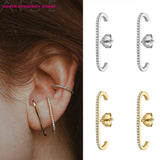 925 Silver Stud Earrings, Glossy Design, Fine Jewelry, Pendientes