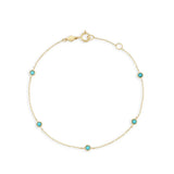 S925 Silver Turquoise Stacking Bracelet Chain for Women