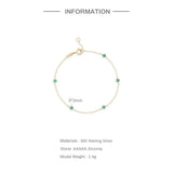 S925 Silver Turquoise Stacking Bracelet Chain for Women