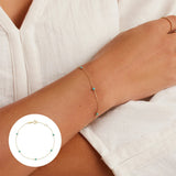 S925 Silver Turquoise Stacking Bracelet Chain for Women