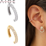 925 Sterling Silver Ear Cuff Cross Earrings for Women