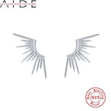 925 Sterling Silver Stud Earrings Irregular Line Jewelry