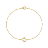 925 Silver Circle CZ Bracelet Women Xmas Party Jewelry