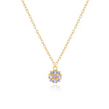 Purple Zircon Necklace 925 Silver Women Jewelry Pendant Chain Gift Set