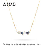 925 Silver Pink Crown Zircon Necklace for Women Wedding