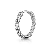 925 Silver Zircon Leaf Huggie Earring Women Piercing Cartilage Jewelry