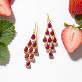 925 Silver Tassel Rainbow Crystal Earrings