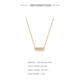 925 Silver Diamond Geometric Pendant Necklace for Women