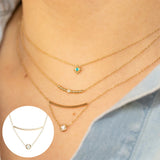 925 Silver Diamond Geometric Pendant Necklace for Women