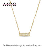 925 Silver Diamond Geometric Pendant Necklace for Women