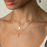 925 Silver Diamond Geometric Pendant Necklace for Women