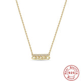 925 Silver Diamond Geometric Pendant Necklace for Women
