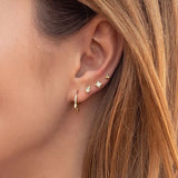 925 Sterling Silver Punk Rivet Circle Earring
