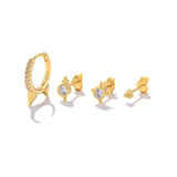 925 Sterling Silver Punk Rivet Circle Earring