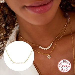 Baroque Pearl Sterling Silver Necklace for Women